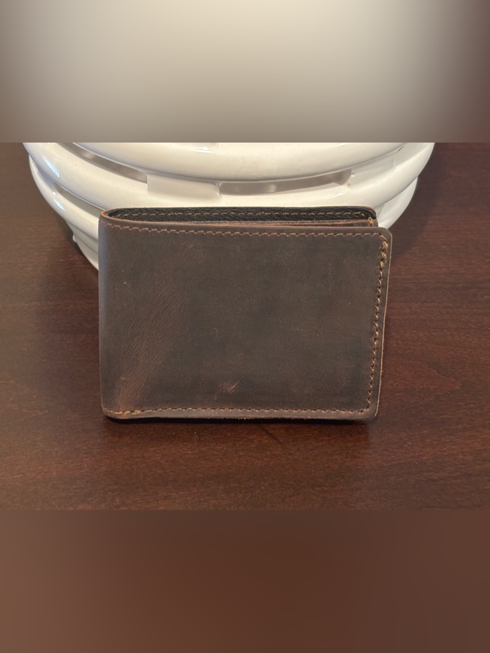 Anthology Gear Wear Minimalist Bi-Fold Leather Wallet with Pick Holders Brown